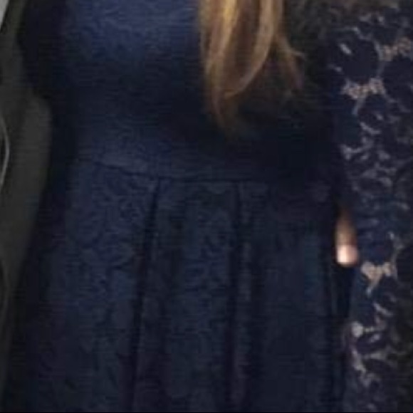 SOLD / Red Wine or BlackDress Off Shoulder Lace - Picture 7 of 8